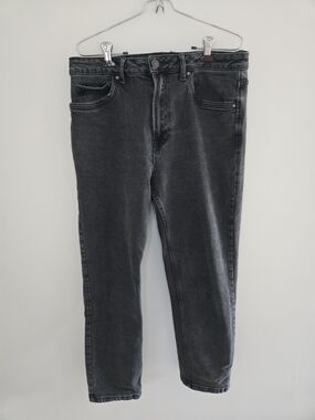 Stradivarius Women's Charcoal/Black Straight Leg Jeans